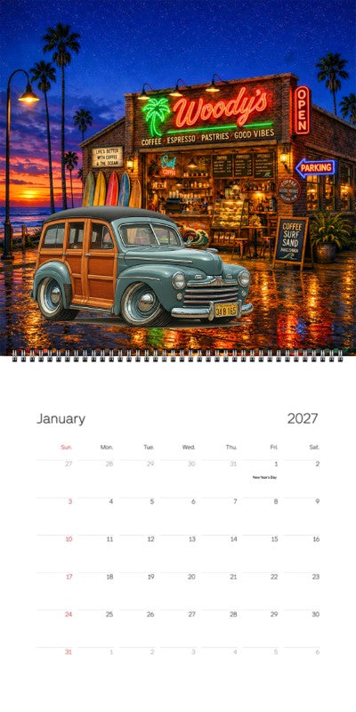 2027 Woodie Neon Calendar 34B165-CA