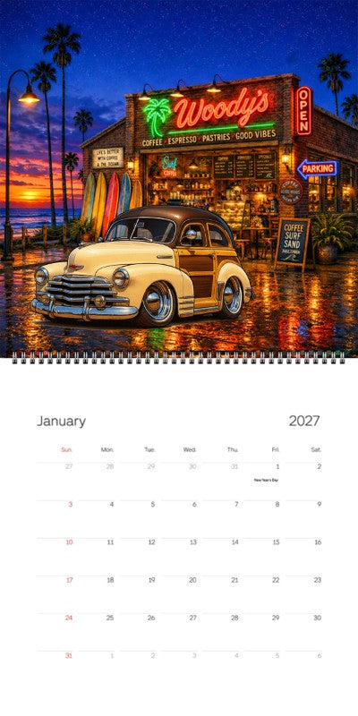 2027 Woodie Neon Calendar 38A9772-CA