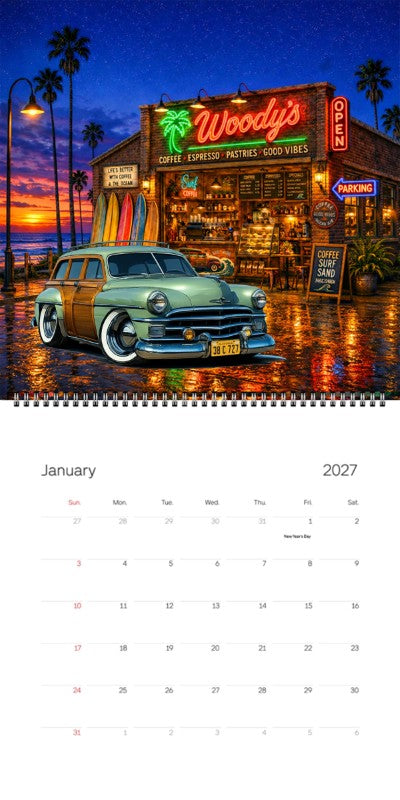 2027 Woodie Neon Calendar 38C727-CA