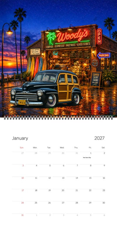 2027 Woodie Neon Calendar 39B6838-CA