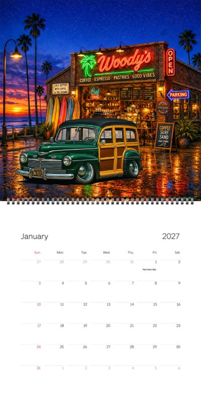 2027 Woodie Neon Calendar 3N7373-CA