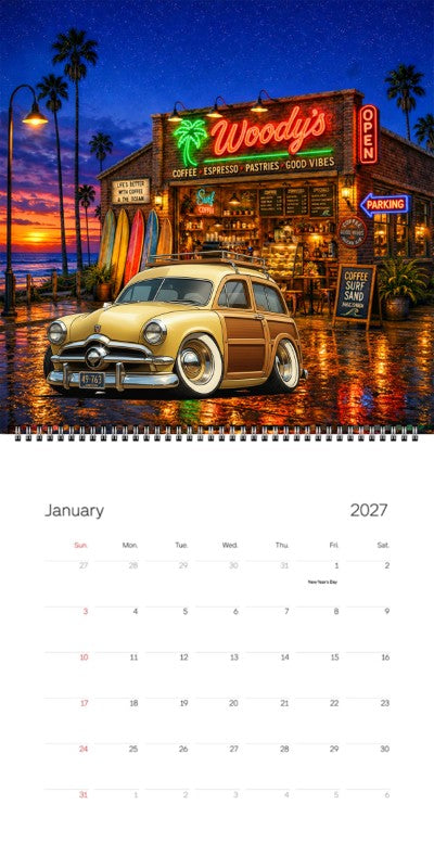 2027 Woodie Neon Calendar 49763-OR