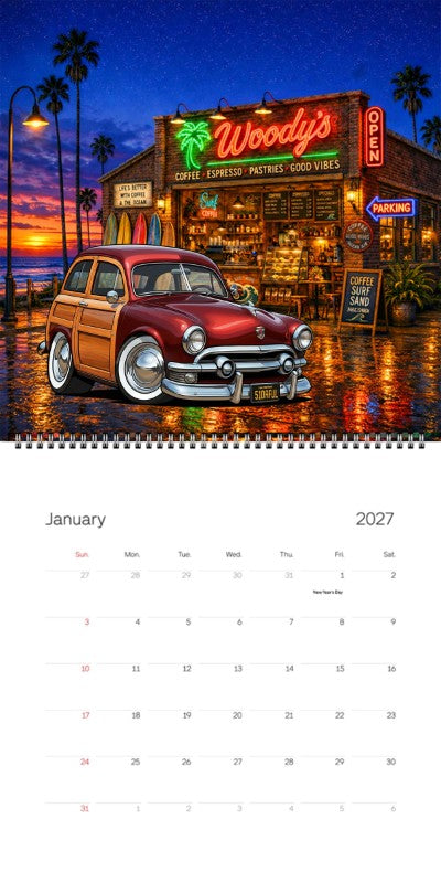 2027 Woodie Neon Calendar 51DRFUL-CA