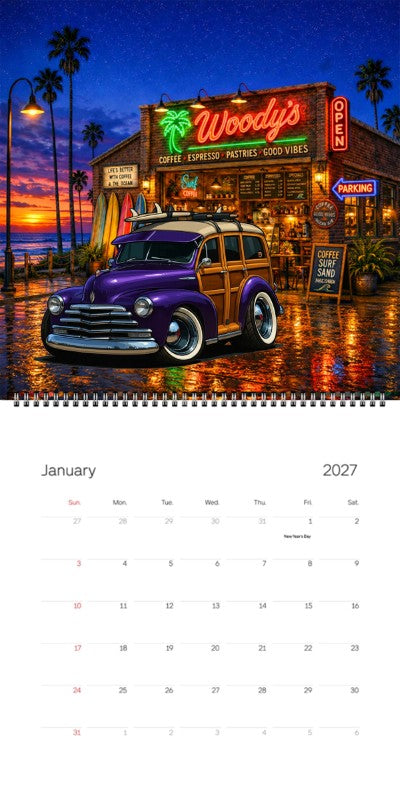 2027 Woodie Neon Calendar 5GBR330-CA