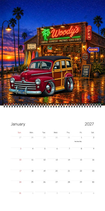 2027 Woodie Neon Calendar 682CVG-CA