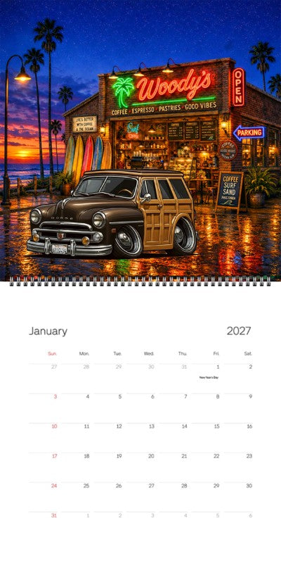 2027 Woodie Neon Calendar 6FEC454-CA