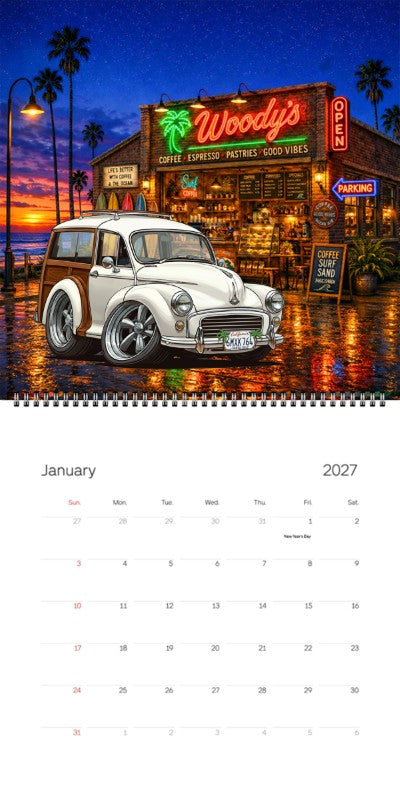 2027 Woodie Neon Calendar 6MXK764-CA