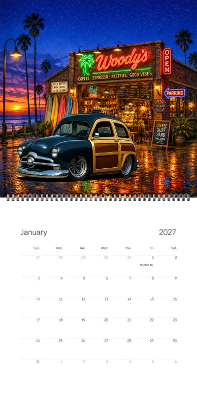 2027 Woodie Neon Calendar 8FJY151-CA