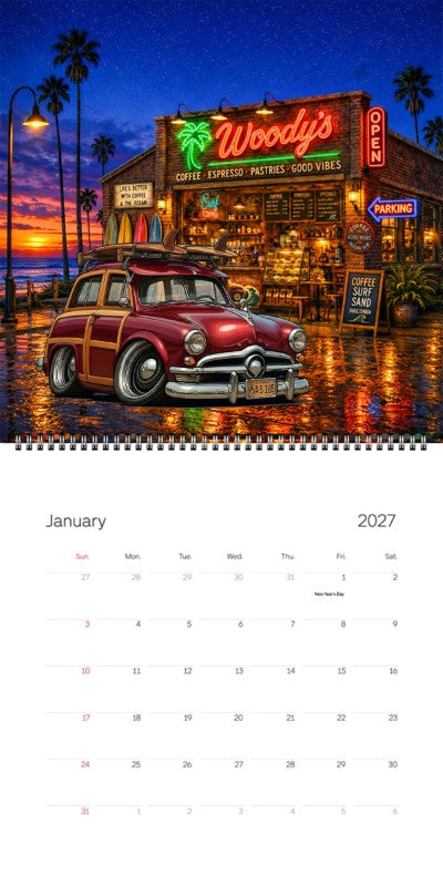 2027 Woodie Neon Calendar 95A5165-CA