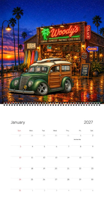2027 Woodie Neon Calendar 9NXA531-CA