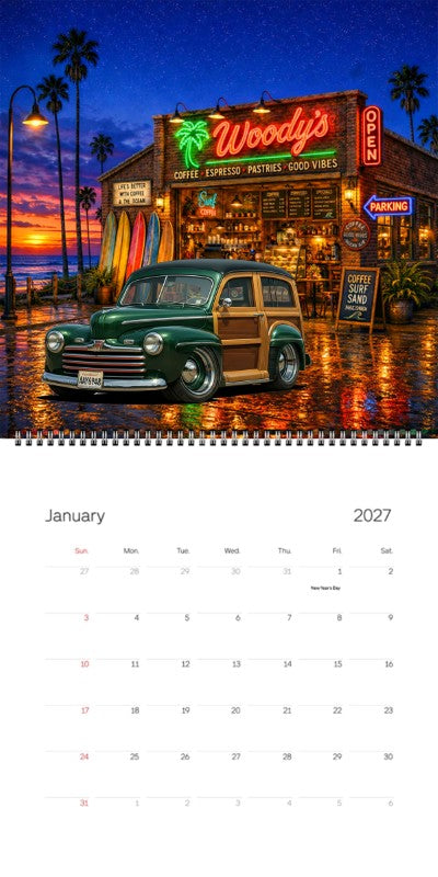 2027 Woodie Neon Calendar AAY6948-WA