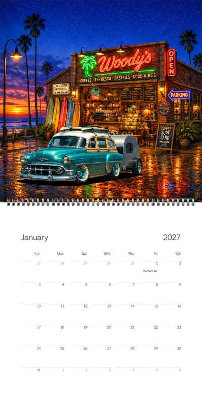 2027 Woodie Neon Calendar B31876-CO
