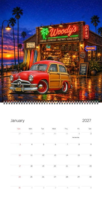 2027 Woodie Neon Calendar BJP532-CA