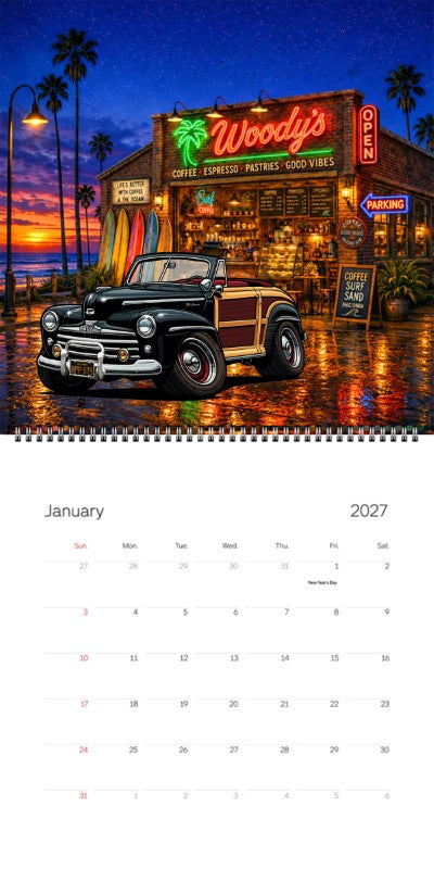 2027 Woodie Neon Calendar BPP575-CA