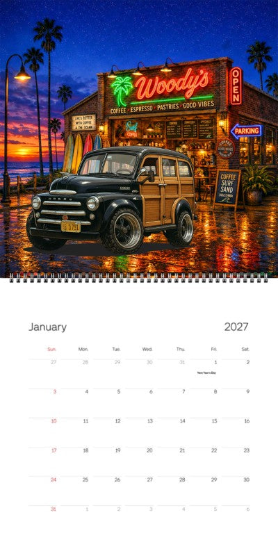 2027 Woodie Neon Calendar DG3791-CA