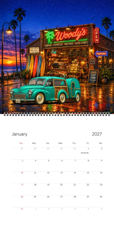 2027 Woodie Neon Calendar EAK925-CA