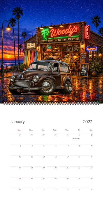 2027 Woodie Neon Calendar EZX297-CA