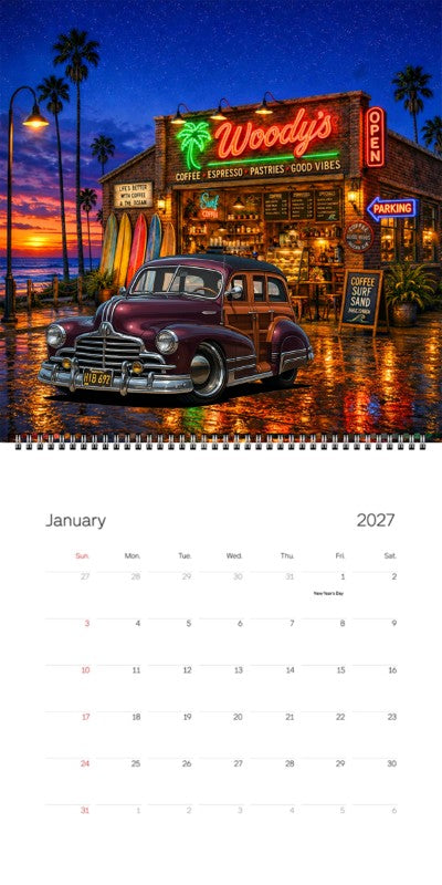 2027 Woodie Neon Calendar HIB692-CA