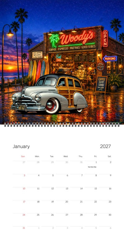 2027 Woodie Neon Calendar HRD364-CA