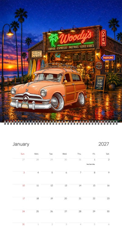 2027 Woodie Neon Calendar HV1950-CA