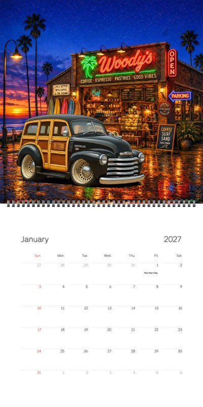 2027 Woodie Neon Calendar HV297T-CA