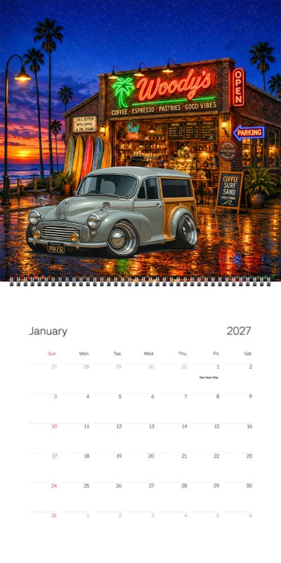 2027 Woodie Neon Calendar IKN232-CA
