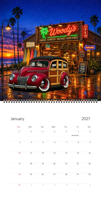 2027 Woodie Neon Calendar JIMZ39-CA