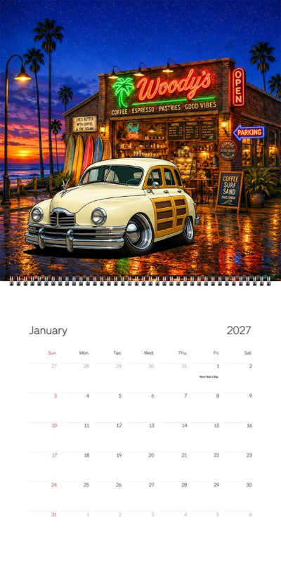 2027 Woodie Neon Calendar KRZ4NU-CA