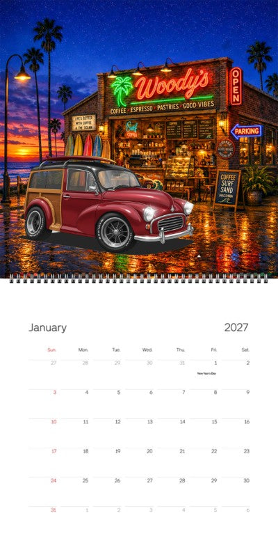 2027 Woodie Neon Calendar L351KO-CA