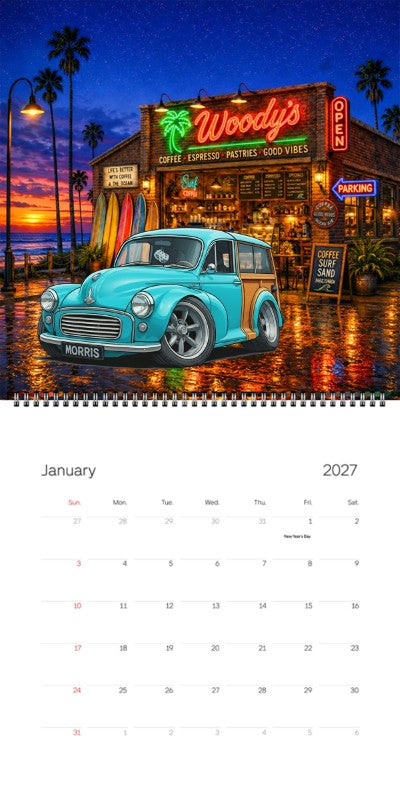 2027 Woodie Neon Calendar MYMORIS-CA