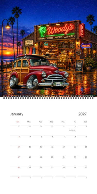 2027 Woodie Neon Calendar SPLNTR-CA