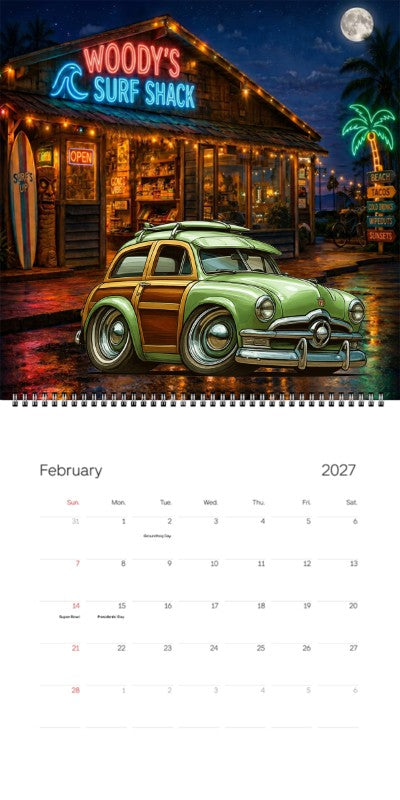 2027 Woodie Neon Calendar 100002-XX