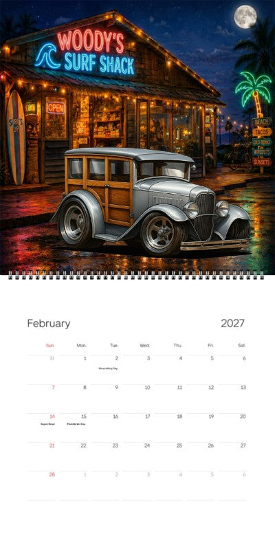 2027 Woodie Neon Calendar 100004-XX