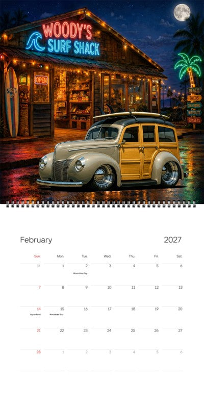 2027 Woodie Neon Calendar 100005-XX