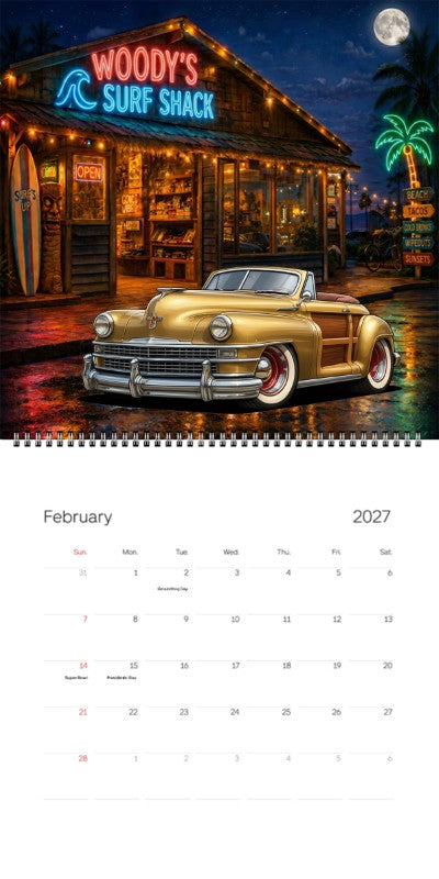 2027 Woodie Neon Calendar 100006-XX