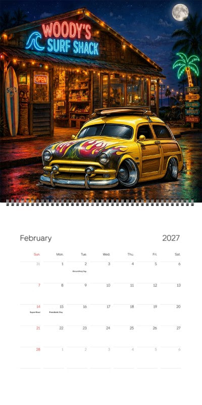 2027 Woodie Neon Calendar 100007-XX