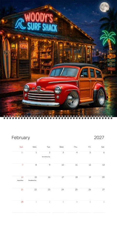 2027 Woodie Neon Calendar 100008-XX