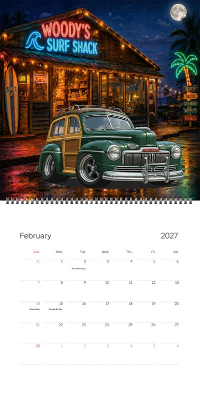 2027 Woodie Neon Calendar 100009-XX