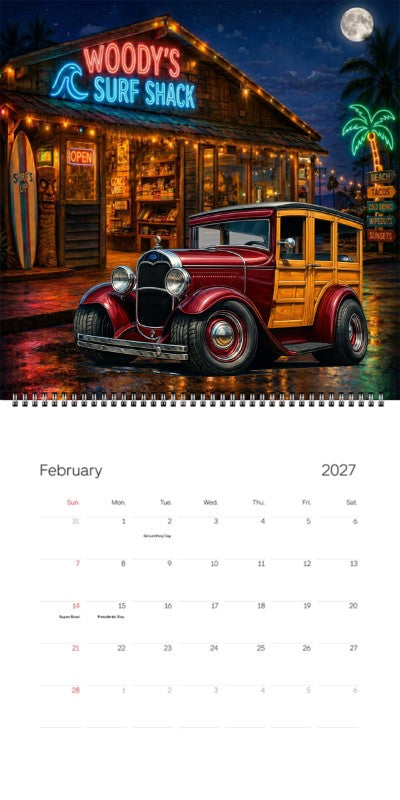 2027 Woodie Neon Calendar 100010-XX