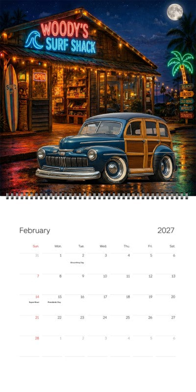 2027 Woodie Neon Calendar 100011-XX