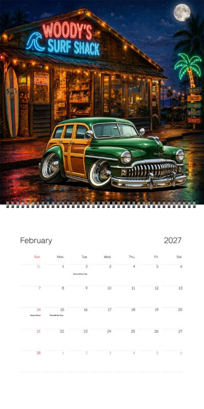 2027 Woodie Neon Calendar 100012-XX