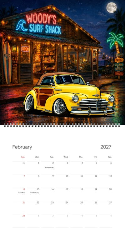 2027 Woodie Neon Calendar 100013-XX