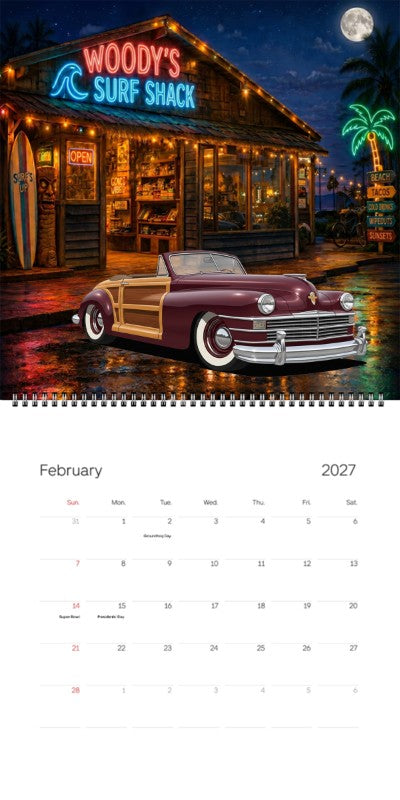 2027 Woodie Neon Calendar 100016-XX
