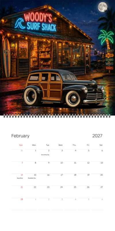 2027 Woodie Neon Calendar 100017-XX