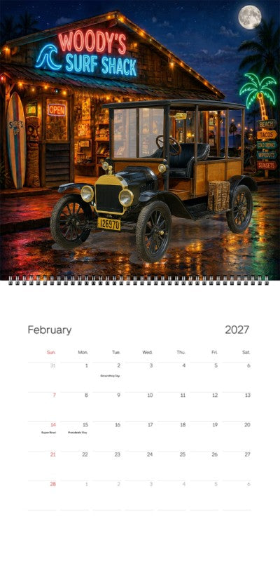 2027 Woodie Neon Calendar 126970-CA