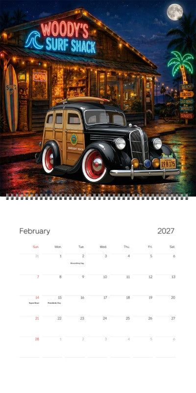 2027 Woodie Neon Calendar 19B175-CA