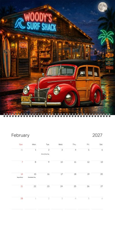 2027 Woodie Neon Calendar 1A1757-CA