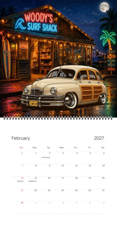 2027 Woodie Neon Calendar 1LNM309-CA