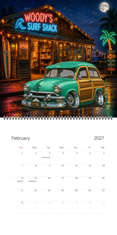 2027 Woodie Neon Calendar 1Y2941-CA