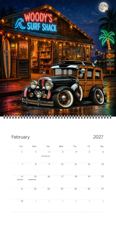 2027 Woodie Neon Calendar 2A5294-CA